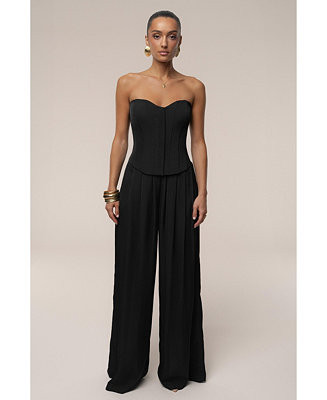 Women's Clara Wide Leg Pleated Trousers | Macy's