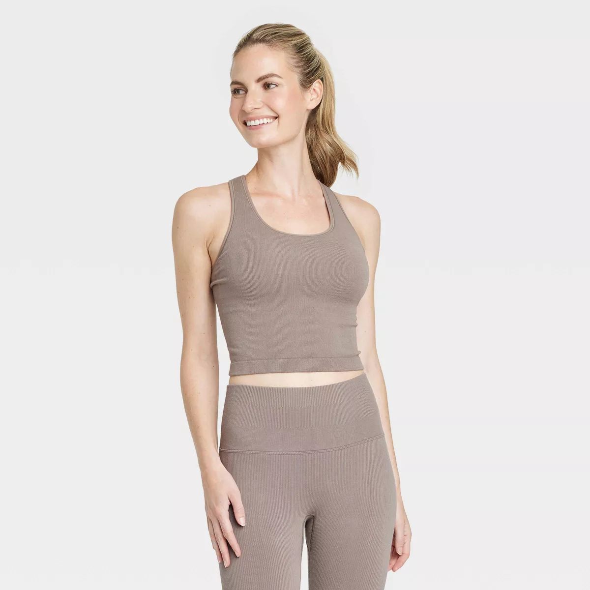 Women's Seamless Racerback Rib Tank Top - All In Motion™ | Target