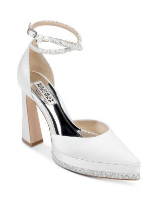 Badgley Mischka Women's Elaina Ankle Strap Pointed Toe High Heel Pumps  | Bloomingdale's Shoes | Bloomingdale's (US)