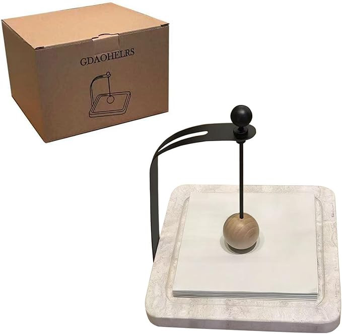 Travertine Napkin Holder for Table,Travertine from Italy,nature marble Cocktail Napkin Holder Fit... | Amazon (US)