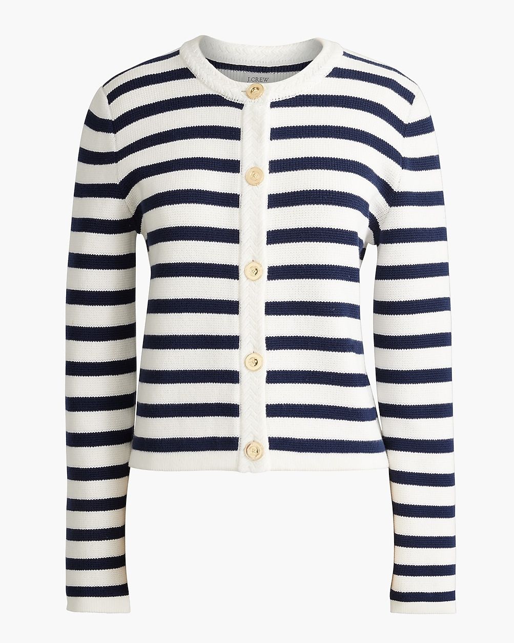 Striped cotton lady jacket cardigan sweater | J.Crew Factory