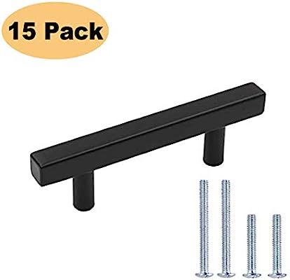 Peaha Black Cabinet Pulls 3 inch Black Drawer Pulls 15 Pack - PHJ22BK Bar Pulls for Cabinets Blac... | Amazon (US)