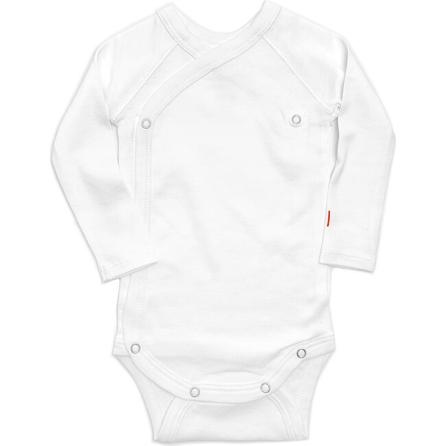 12|12 | Organic Kimono Onesie, (White, Size 3-6M) | Maisonette | Maisonette