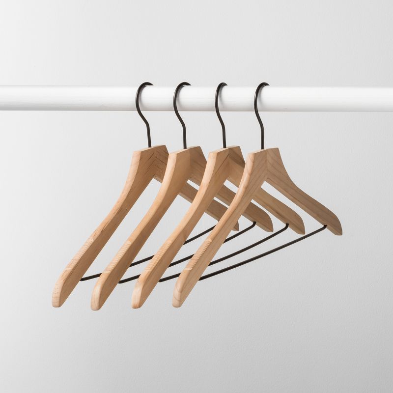 4pk Wood Suit Hangers Natural - Brightroom™ | Target