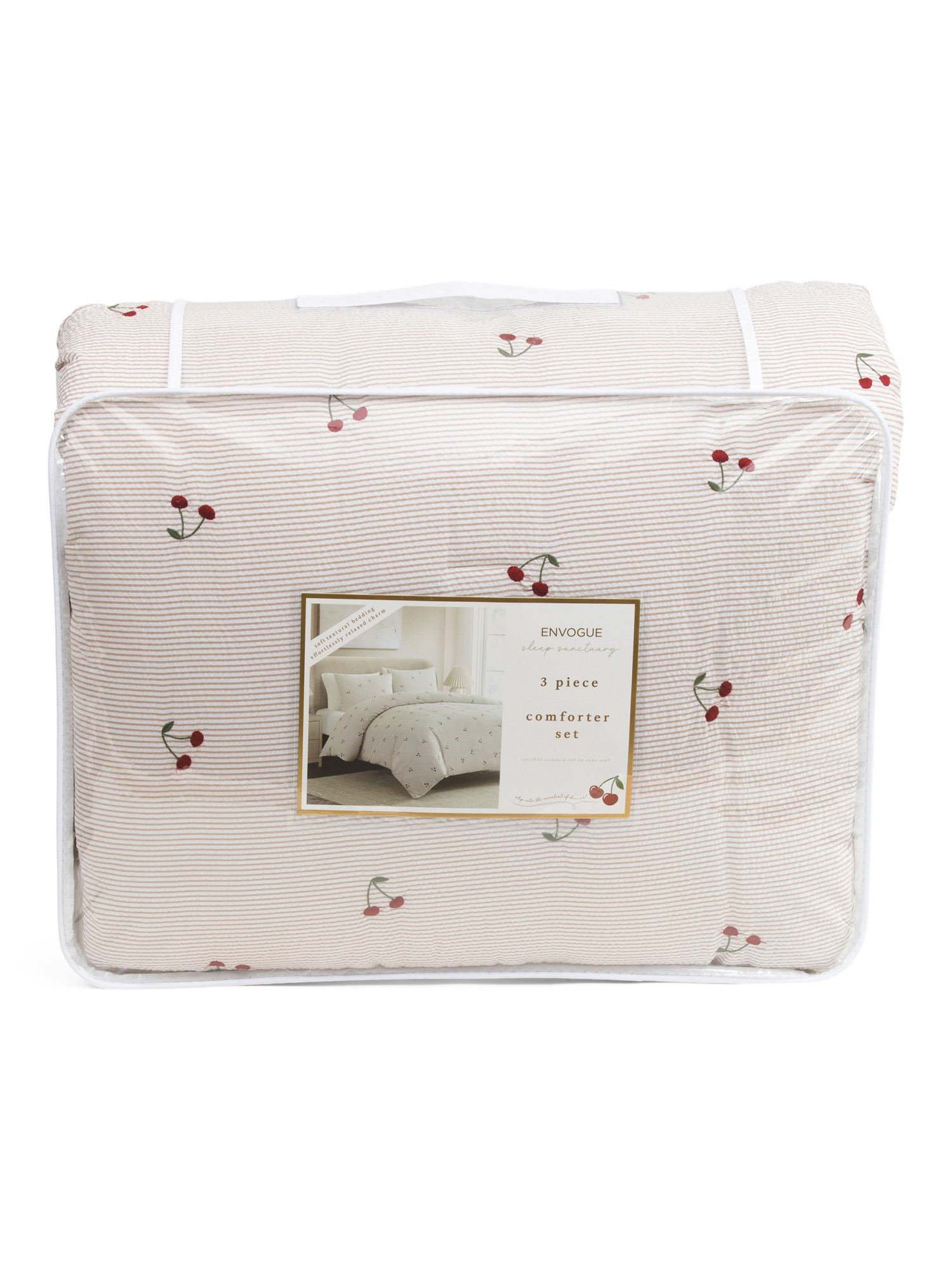 Embroidered Cherries Seersucker Comforter Set | TJ Maxx