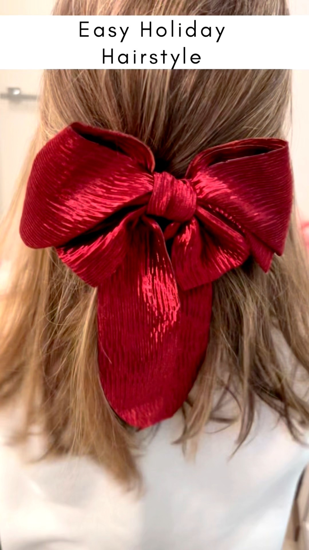Holiday hairstyle. Holiday hair. Hair bow. Easy hair style. Hair updo. Hair style with bow. Holiday hair with bow. Winter Church hair. Winter Wedding hair. 

#LTKSeasonal #LTKHoliday #LTKBeauty