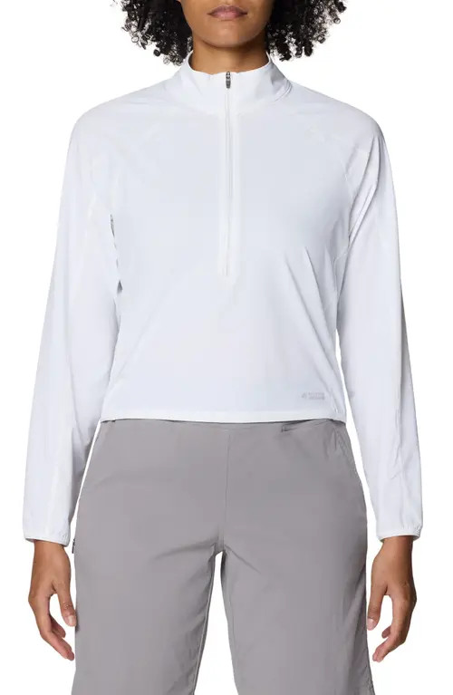 Mountain Hardwear Sunshield Half-Zip UPF 50+ Jacket in Fogbank at Nordstrom, Size Large | Nordstrom