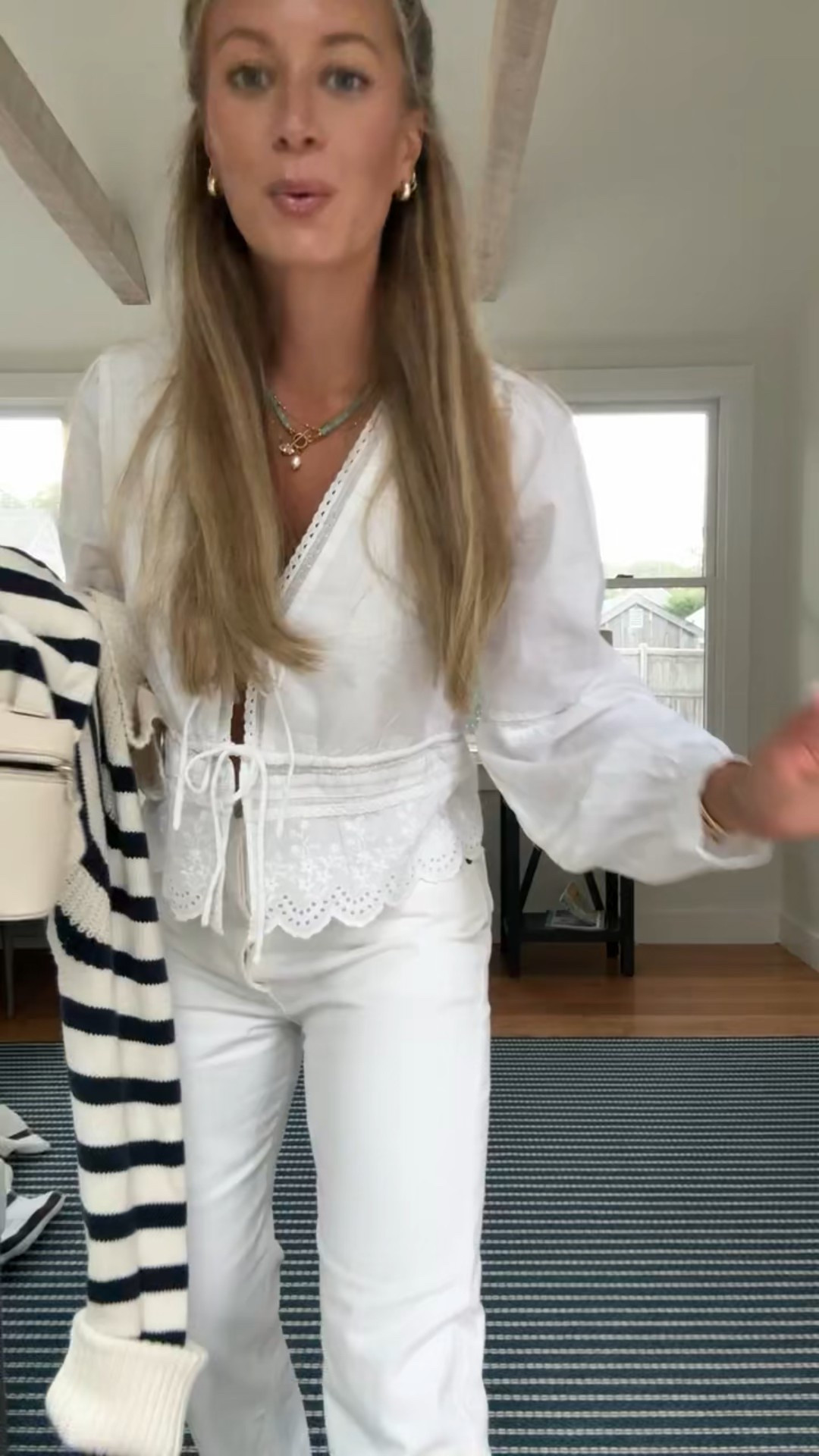 My Cape Cod night out fit ✨ love to layer for the cooler nights here

New England style, all white outfit, white jeans, striped sweater, designer bag look for less, tie top, summer style, fall style, cape cod vacation, east coast travel packing list

#LTKShoeCrush #LTKItBag #LTKTravel