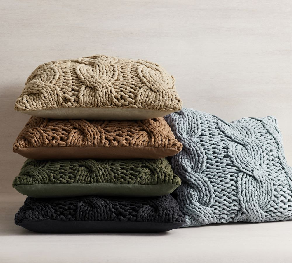 Colossal Handknit Pillows | Pottery Barn (US)