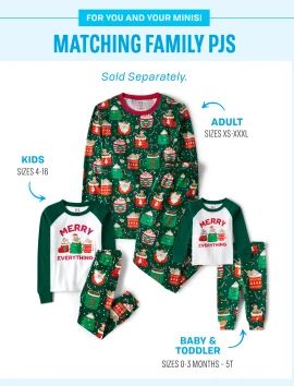 Unisex Adult Matching Family Hot Cocoa Mugs Cotton Pajamas - spruceshad | The Children's Place