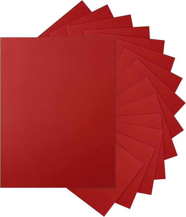 40 Sheets Christmas Red Cardstock 8.5 x 11 Craft Paper, 200gsm/75lb Premium Dark Red Card Stock f... | Amazon (US)