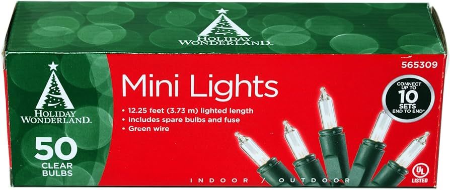 50-Count Clear Christmas Light Set | Amazon (US)