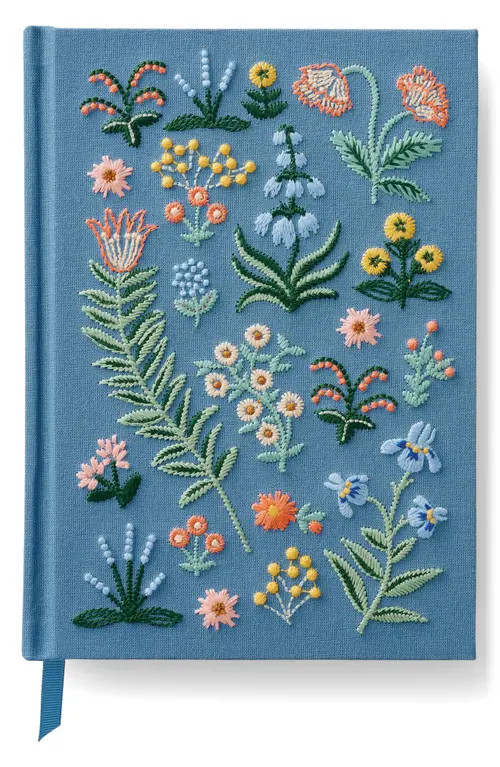 Rifle Paper Co. Menagerie Garden Embroidered Journal in Blue at Nordstrom | Nordstrom