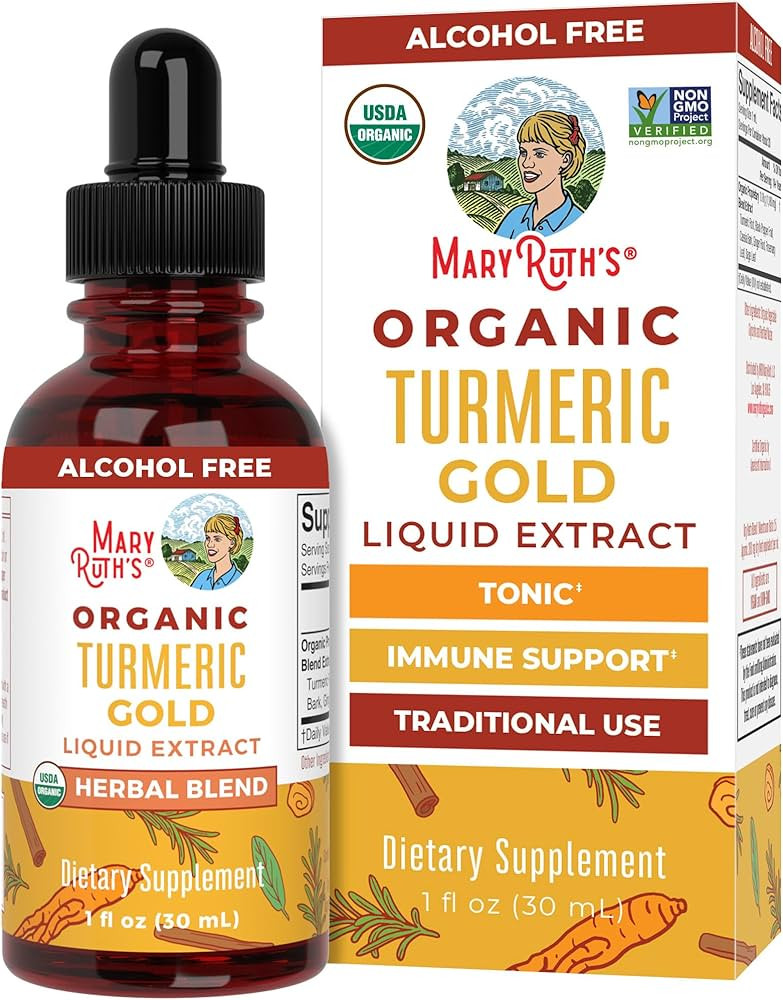 MaryRuth Organics USDA Turmeric Gold Liquid Drops | Herbal Blend | Turmeric Curcumin | Black Pepp... | Amazon (US)