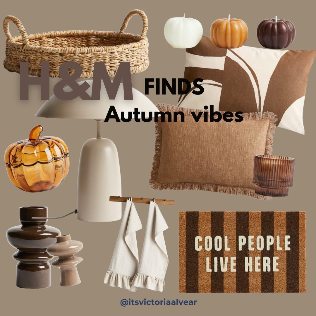 H&M FINDS: aires de otoño 🍂 

Me encanta ver cosas de la próxima temporada, aunque ahora mismo nos estemos asando de calor??

No os parece preciosa la decoración de otoño? Invita a volver a nuestras casas, a crear rincones acogedores, a disfrutar de los interiores tras el verano al aire libre! Para mí es la época más bonita para decorar (y casi que la junto con la Navidad, que también la pongo en noviembre 😅😂)

Y haciendo estos collages para vosotras, ya siento que me lo he comprado todo!! Quizás la velita de vidrio marrón caiga, súper bien de precio 😉

#LTKespana #LTKhome #LTKautumn