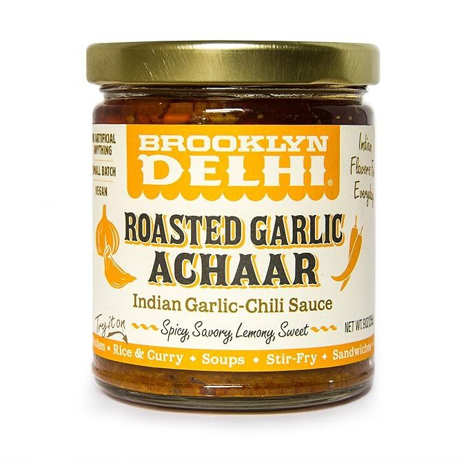 Brooklyn Delhi Roasted Garlic Achaar Roasted Garlic Chili Sauce, 9 Oz | Amazon (US)