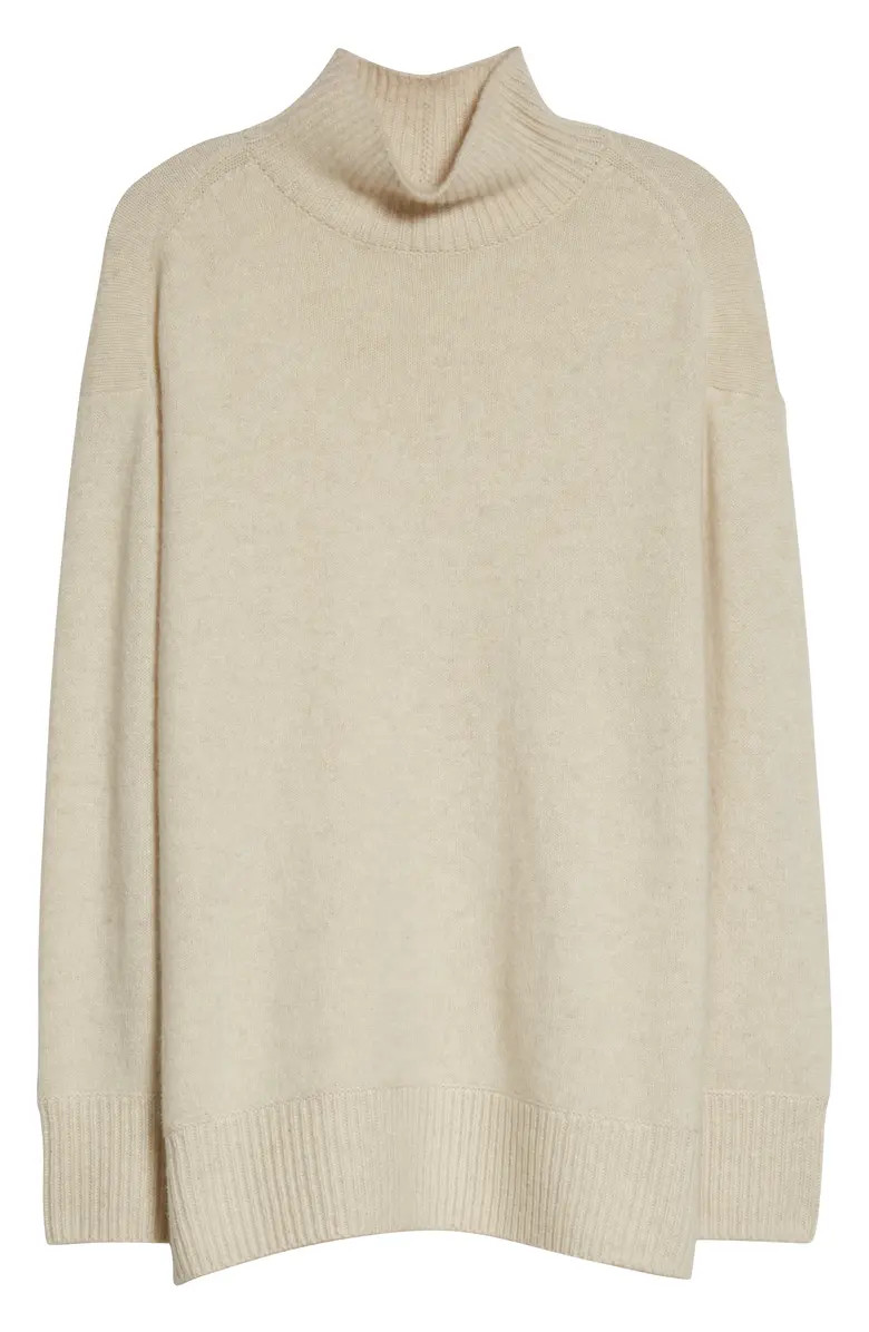 Vince Side Slit Funnel Neck Cashmere Sweater | Nordstrom | Nordstrom