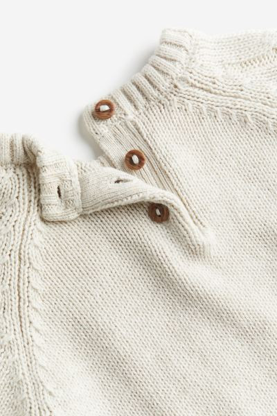 Ensemble 2 pièces en maille torsadée de coton | H&M (FR, IT, ES, PT, BE)