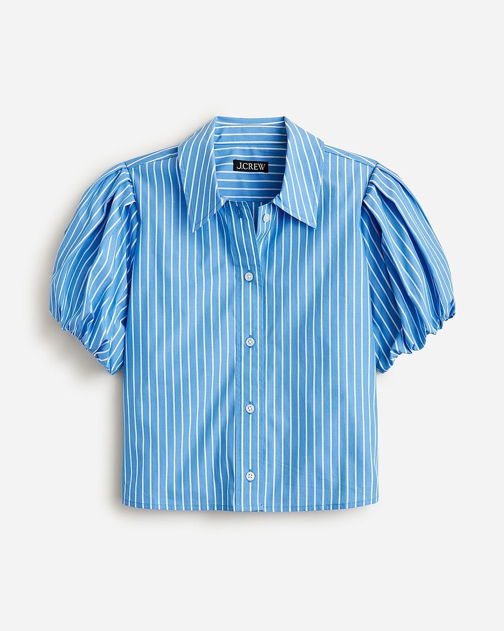 Gamine puff-sleeve shirt in stripe | J.Crew US
