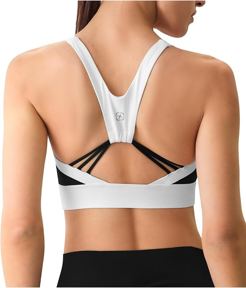 BERLOOK Criss-Cross Back Padded Sports Bras for Women High Support Workout Tank Tops Yoga Tops Hi... | Amazon (US)