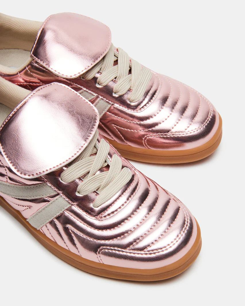 MADRID Pink Metallic Low-Top Sneaker | Women's Sneakers | Steve Madden (US)