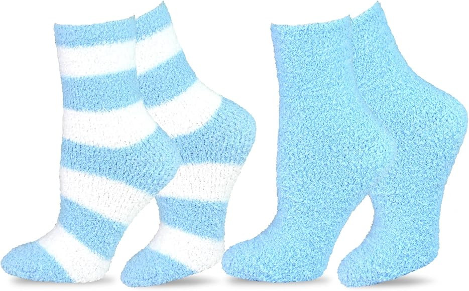 Cozy Warm Fuzzy Slipper Socks Cute Animals Holiday Christmas Santa Reindeer Multipair Adults | Amazon (US)