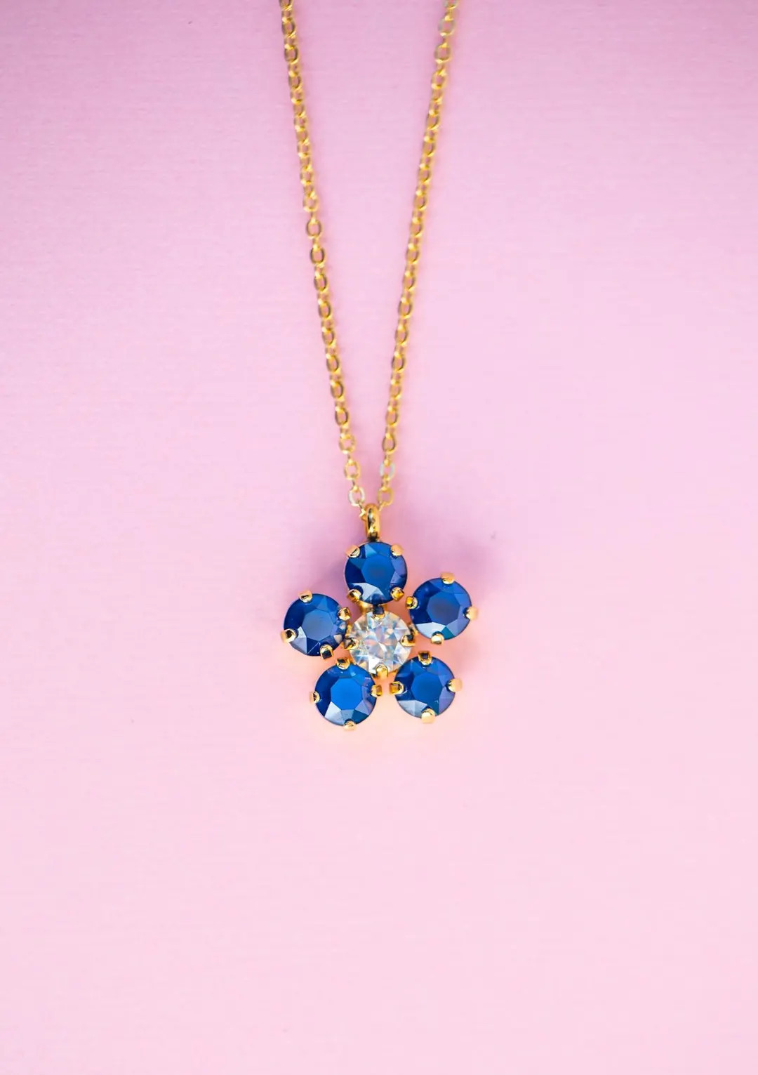 6mm Flower Necklace Harbor Blue Moonlight Select Color Setting - Etsy | Etsy (US)