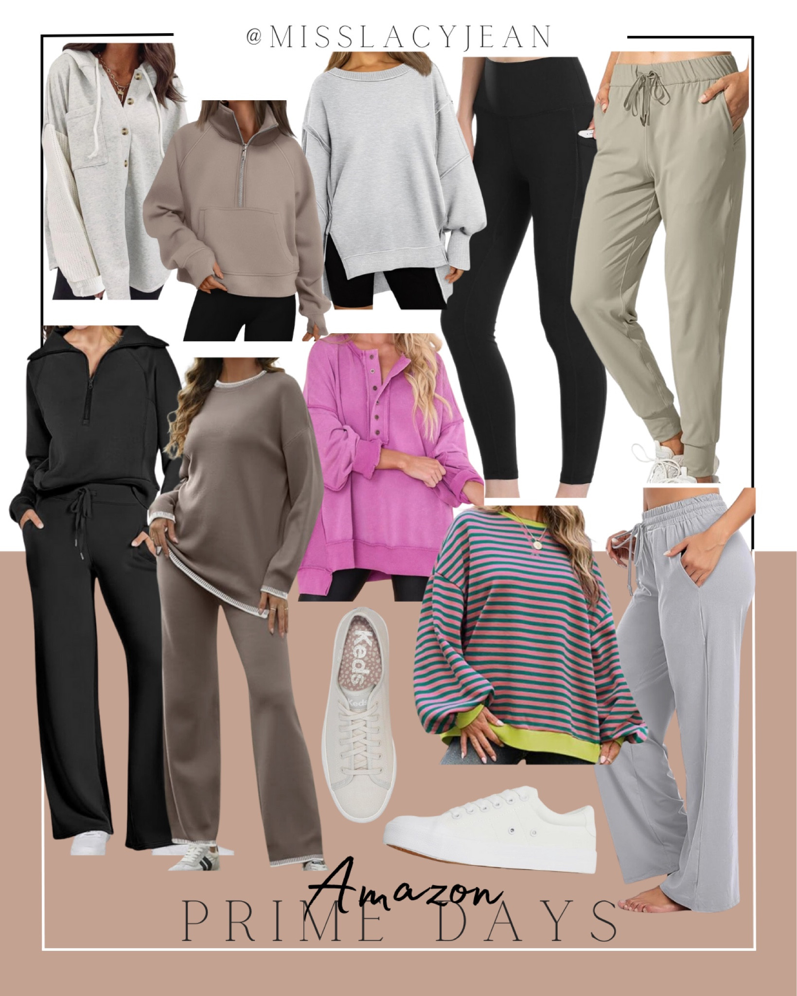 Amazon prime day fashion and lounge includes sweatpants, joggers, sweatshirt, sweater, 1/4 zip, trendy long sleeve, sneakers, matching set. 

Prime day, Amazon prime day, fashion deals, looks for less

#LTKFindsUnder50 #LTKStyleTip #LTKxPrimeDay