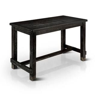 Furniture of America Anthus Antique Black Counter Height Table IDF-3324BK-PT | The Home Depot