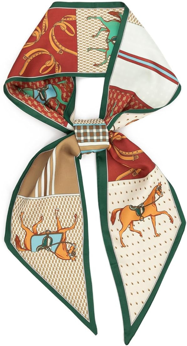 vimate Satin Hair Scarf for Women Fashion Silk Feeling Neck Scarf Purse Scarf for Handbag Belt Sc... | Amazon (US)