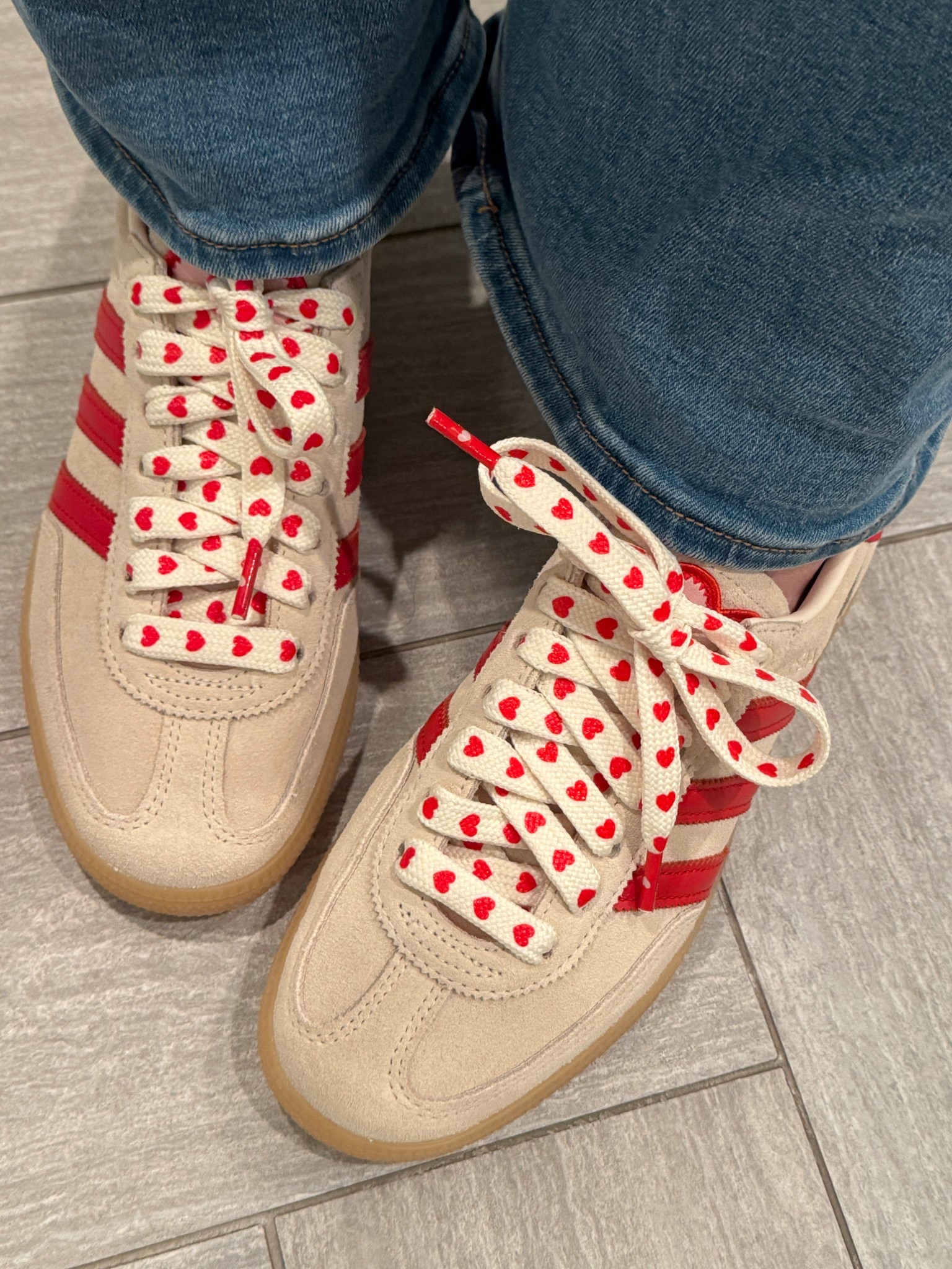 Pure happiness right here!  My new favorite adidas sneakers with heart laces! 

#Sneakers #ValentinesDay #SpringShoes

#LTKmomlife #LTKValentine