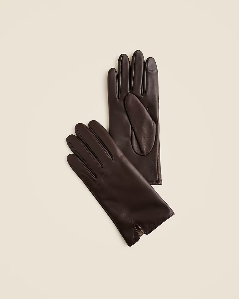 Leather touch-tech gloves | J. Crew US