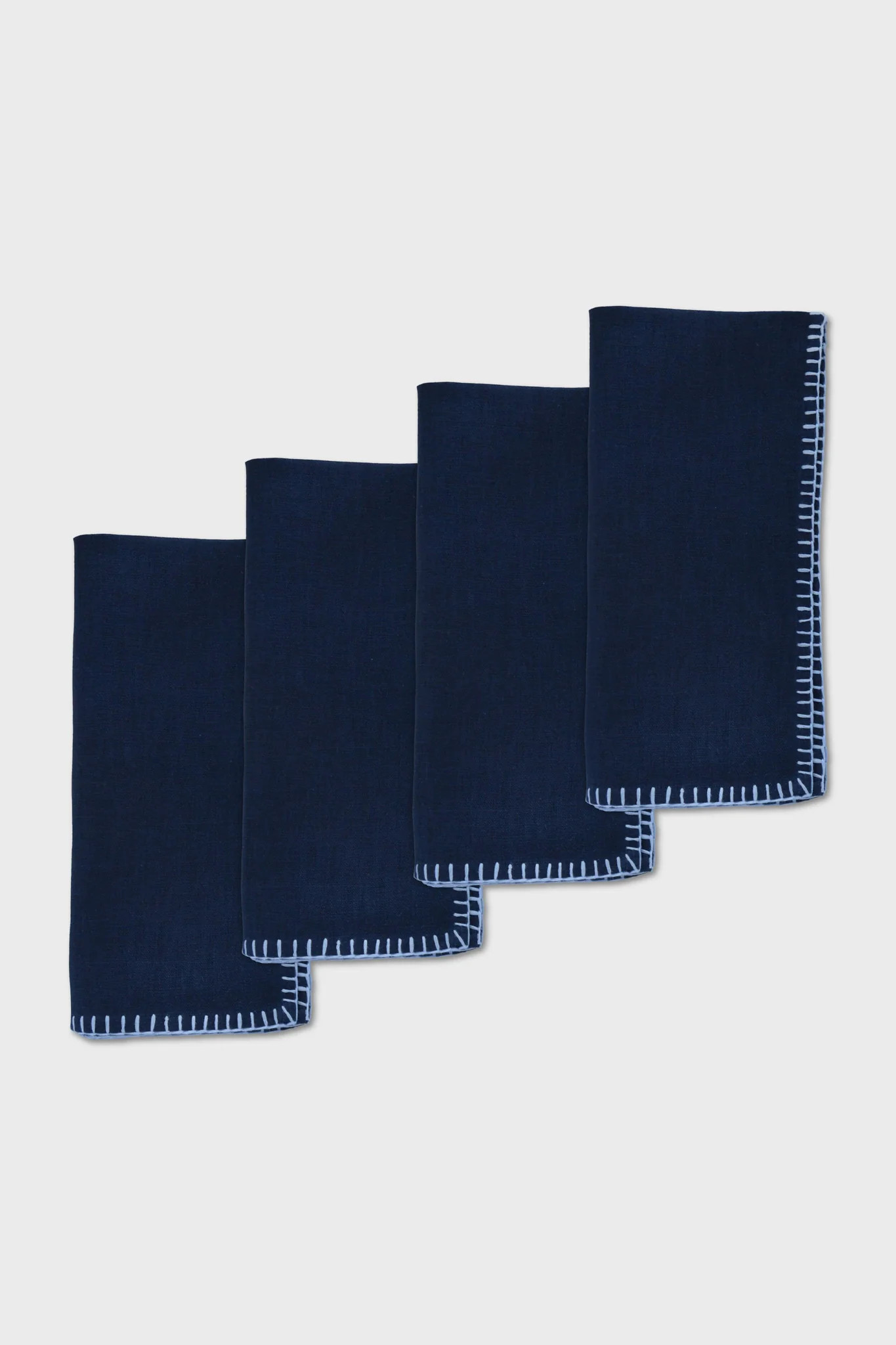 Navy Whipstitch Dinner Napkins (Set of 4) | Tuckernuck (US)