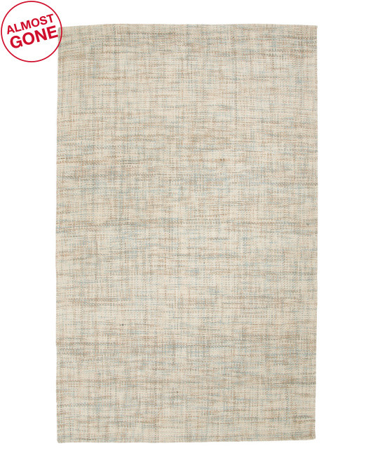 Wool Blend Handwoven Basketweave Textured Rug | TJ Maxx