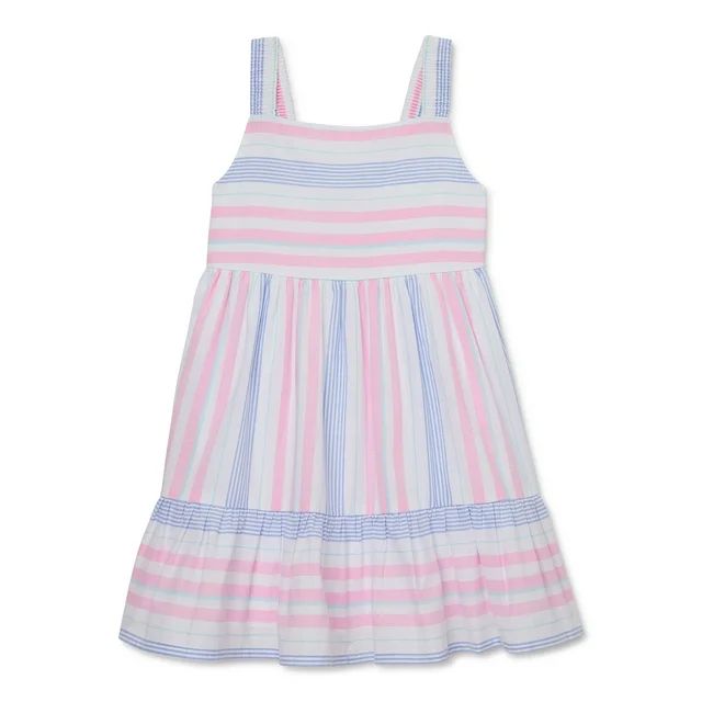 Wonder Nation Toddler Girl Ruffled Dress, Sizes 12M-5T - Walmart.com | Walmart (US)