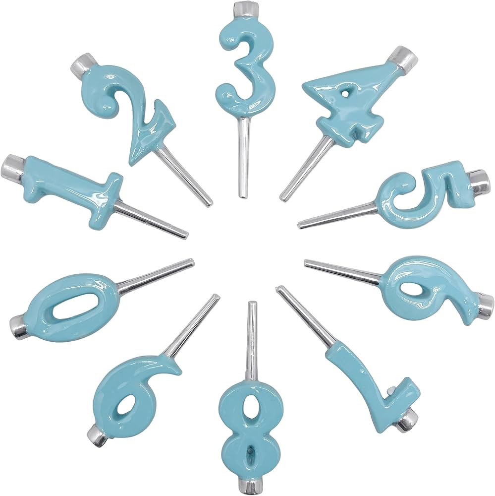 Number Candle Holder Set Aqua by Mariposa(r) - | Amazon (US)