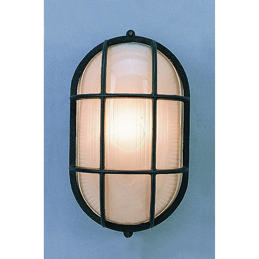 Volume Lighting 1-Light 11-in H Black Outdoor Wall Light | Lowe's