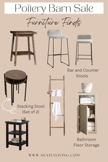 Home Accent Furniture on Sale! Side tables, bar and counter stools, blanket ladder and storage. Modern and neutral furniture. 

#LTKsalealert #LTKhome