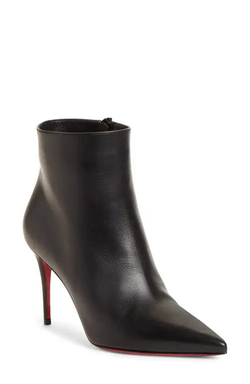 Christian Louboutin So Kate Pointed Toe Bootie in Black Leather at Nordstrom, Size 11Us | Nordstrom