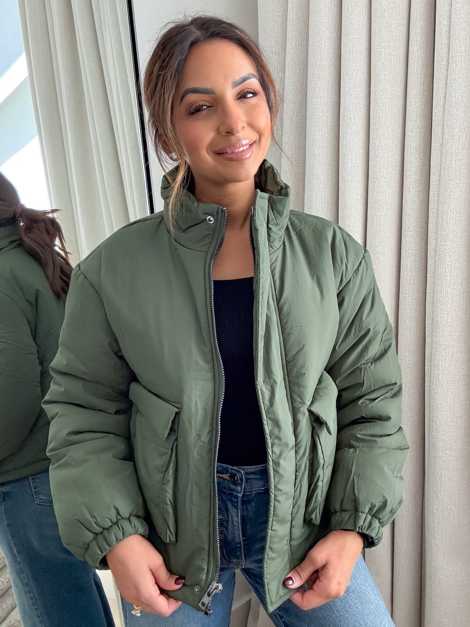 Wearing an xs in puffer coat, this has such a great fit! Can't wait to pair this with a tee and leggings! 

#LTKStyleTip #LTKSeasonal #LTKFindsUnder50