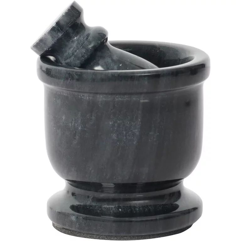 Radicaln Black Mortar and Pestle Set - Palm Size 2.5" Portable Handmade Marble Mortar and Pestle ... | Walmart (US)