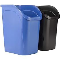 Rubbermaid 9.4G Undercounter Wastebasket 2 Pack, Blue and Black for Dual Stream Waste and Recycling | Amazon (US)