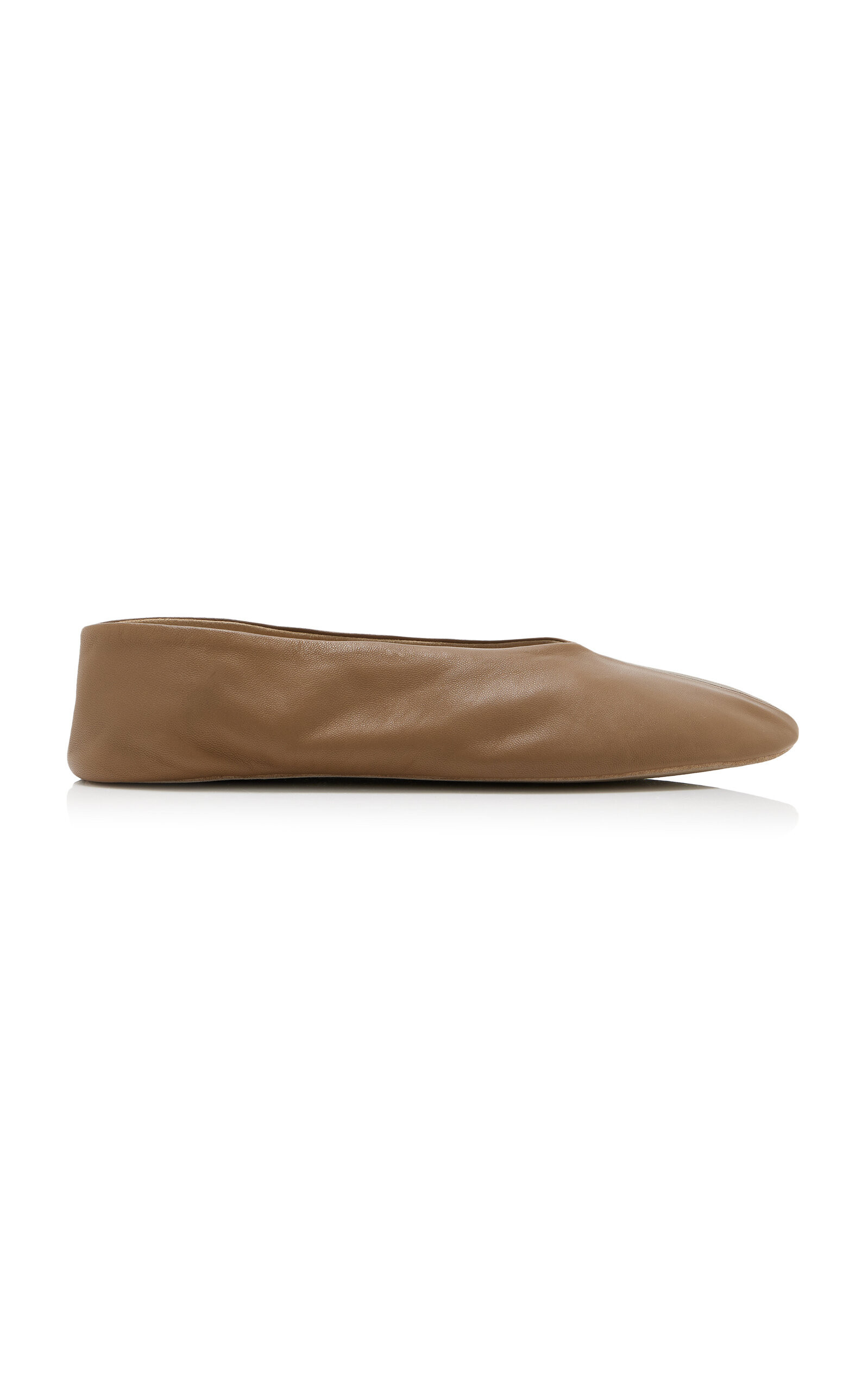 The Row - Stella Leather Ballet Flats - Tan - IT 39 - Moda Operandi | Moda Operandi (Global)
