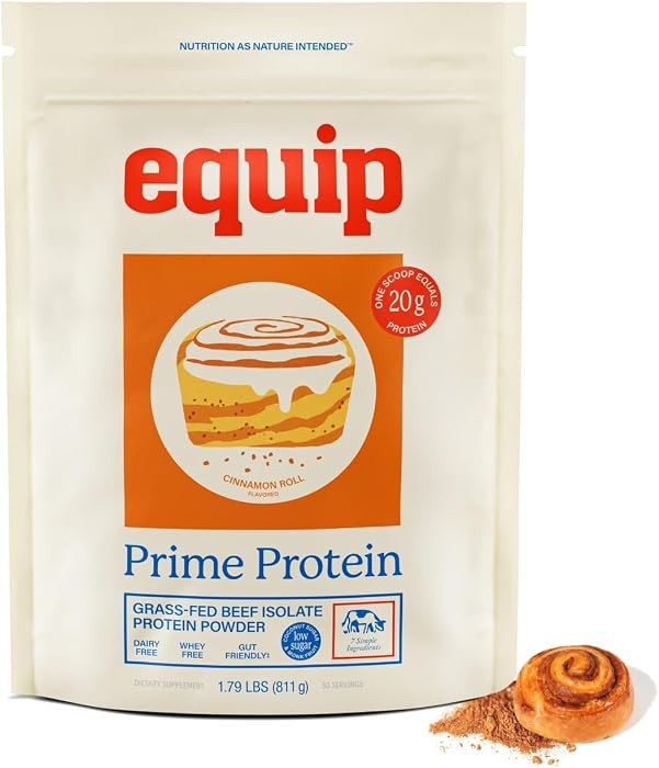Equip Foods Prime Protein Powder | Clean, Grass Fed Beef Protein Powder for Women & Men | Carnivo... | Amazon (US)