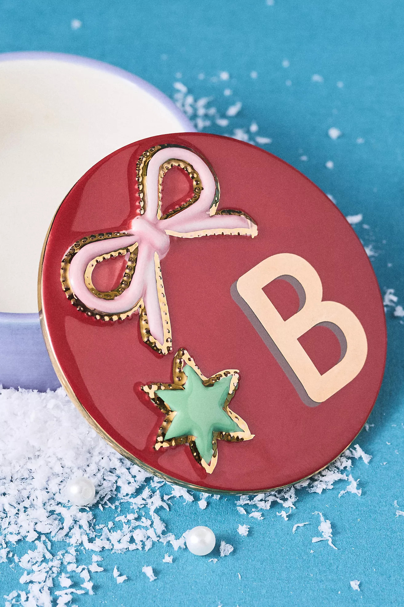 Handpainted Stoneware Monogram Trinket Box | Anthropologie (US)