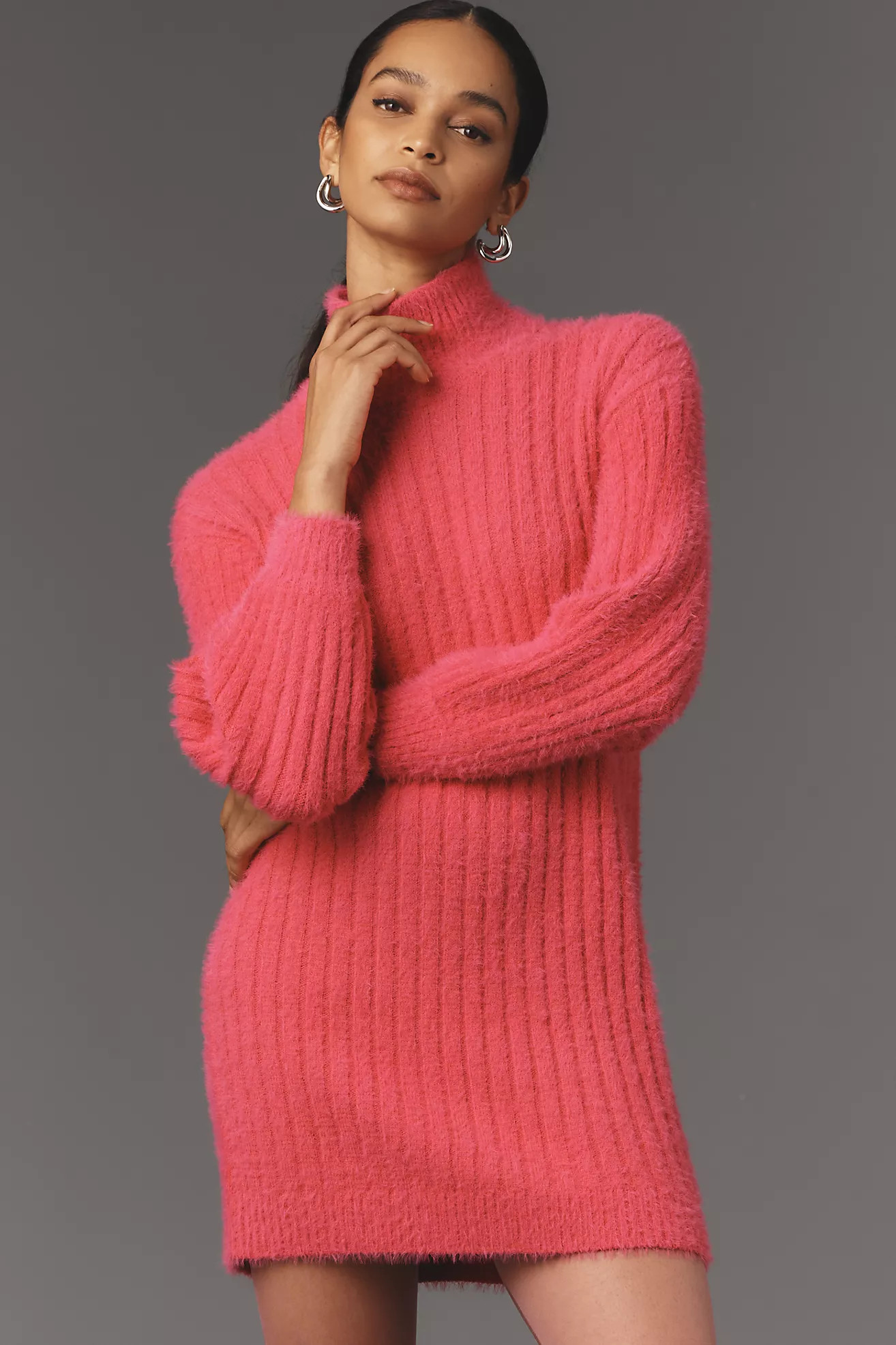 Flat White Turtleneck Sweater Dress | Anthropologie (US)