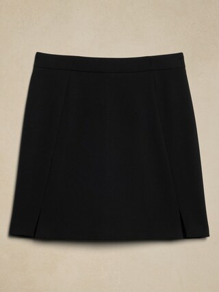 Double Weave Slit Mini Skirt | Banana Republic Factory
