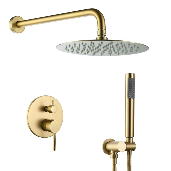 RCS81001BG Dual Solid Complete Shower System with Rough-in Valve | Wayfair North America