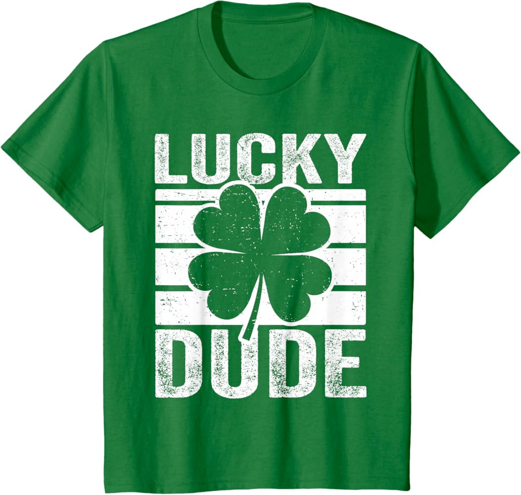 Funny Lucky Dude Boys St Patrick’s Day Shirt Toddler Kids T-Shirt | Amazon (US)