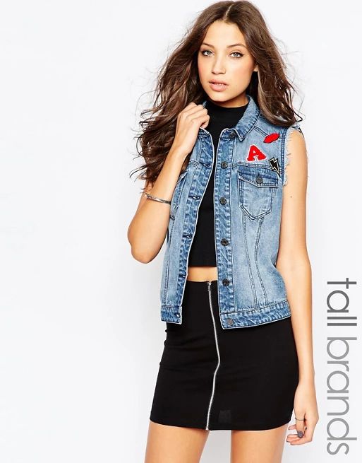 Noisy May Tall Denim Vest With Patched EmbroideryOut of stock :-(MORE FROM: | ASOS US
